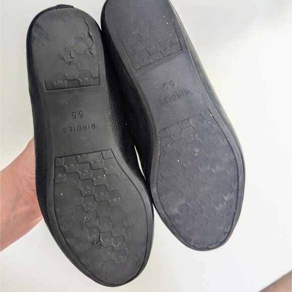 Birdies The Starling Jet Black Leather Ballet Flat - Picture 3 of 8